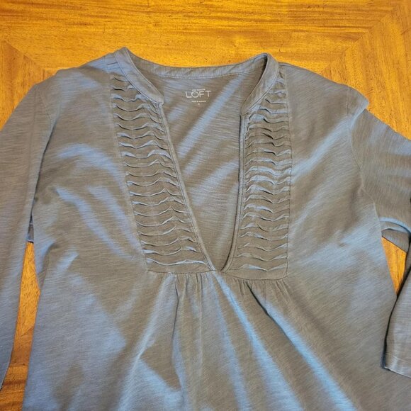 LOFT Olive Green Tunic with Roll Up Sleeves - Picture 5 of 10